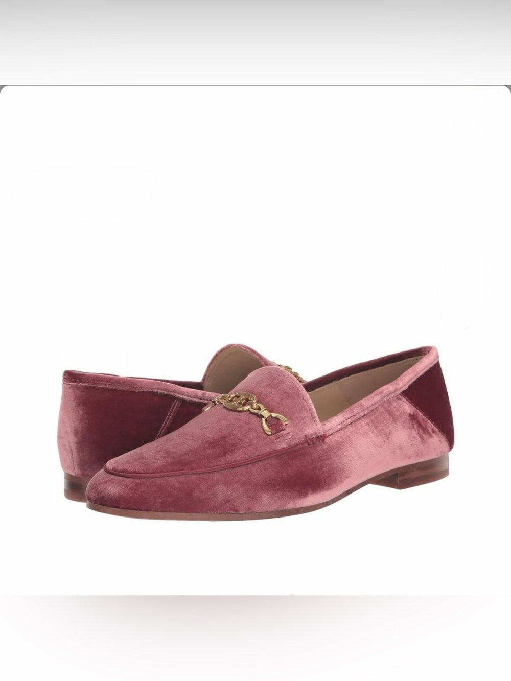 Sam Edelman Loraine Velvet Loafers Raspberry Mauve Prima SZ 9 worn 1x